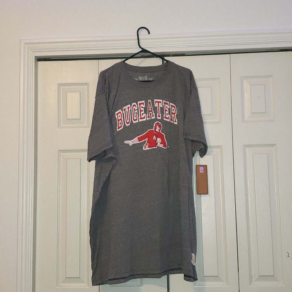 Men's Fanatics 4X The Original RETRO BRAND  NEBRASKA Bugeaters Gray T Shirt